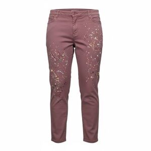 NY&CO Boyfriend Jeans Mauve Splatter Color Size 4